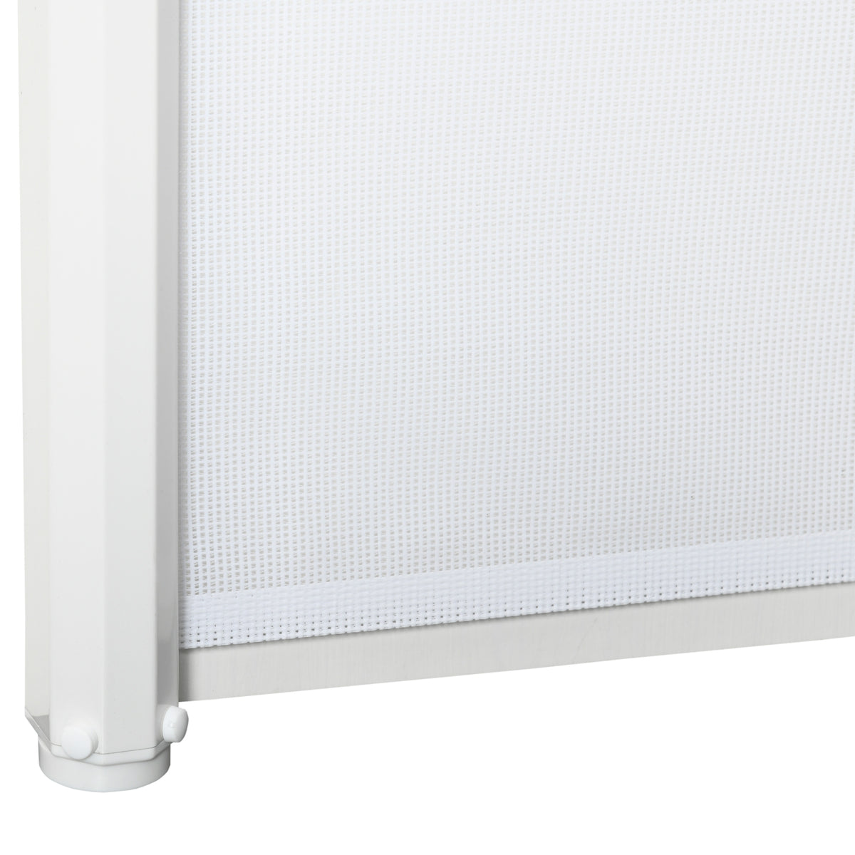Apsauginė užtvara laiptams ir durims, ištraukiama, iki 115 cm, 82,5 cm aukščio, balta