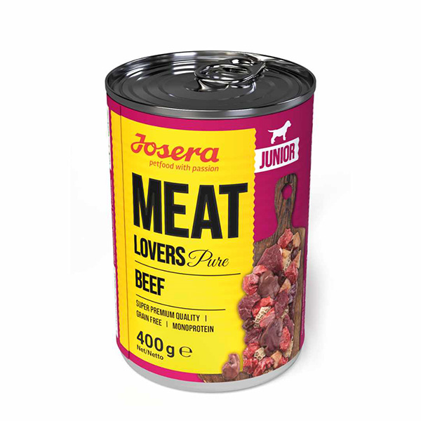 Josera Meat Lovers Junior konservai šunims su jautiena, 400 g