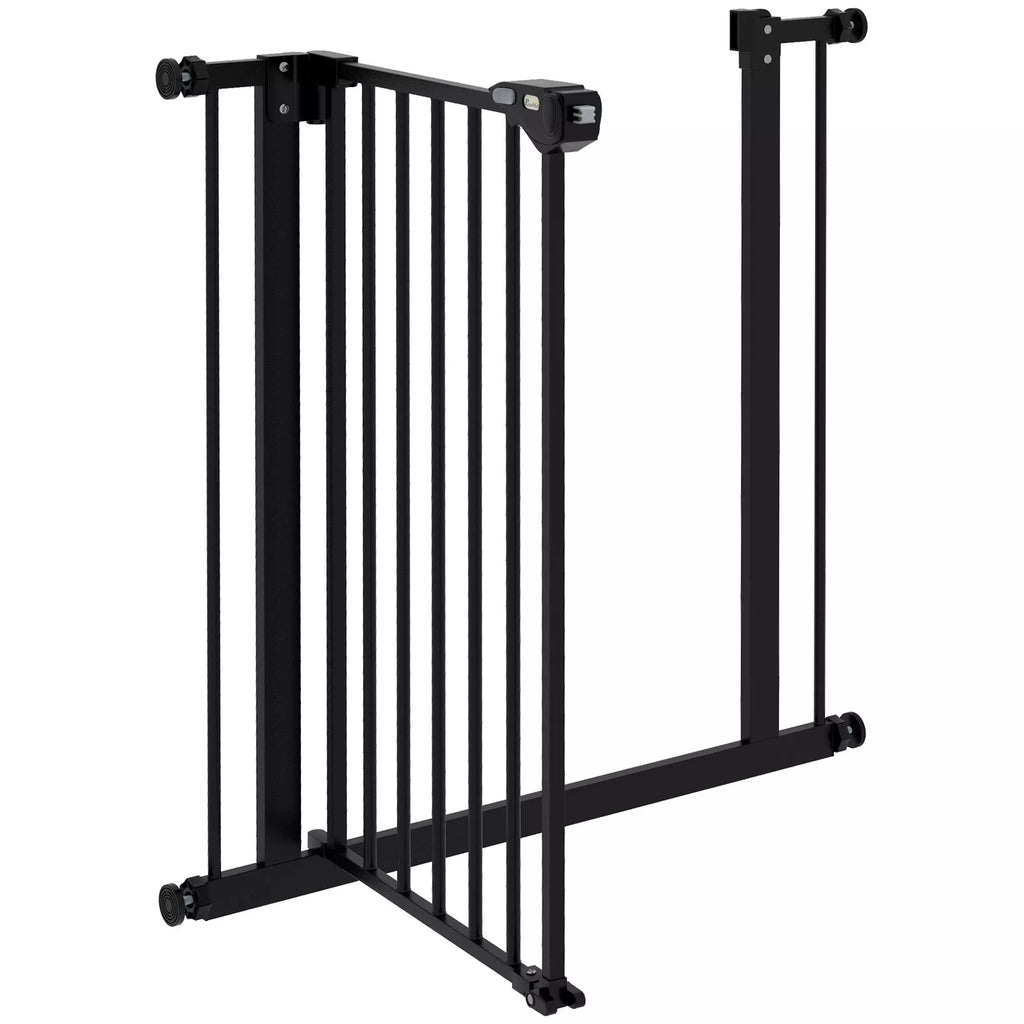 Apsauginiai varteliai šunims, barjeras augintiniams, metalas, plastikas, 74-80 cm, juodi