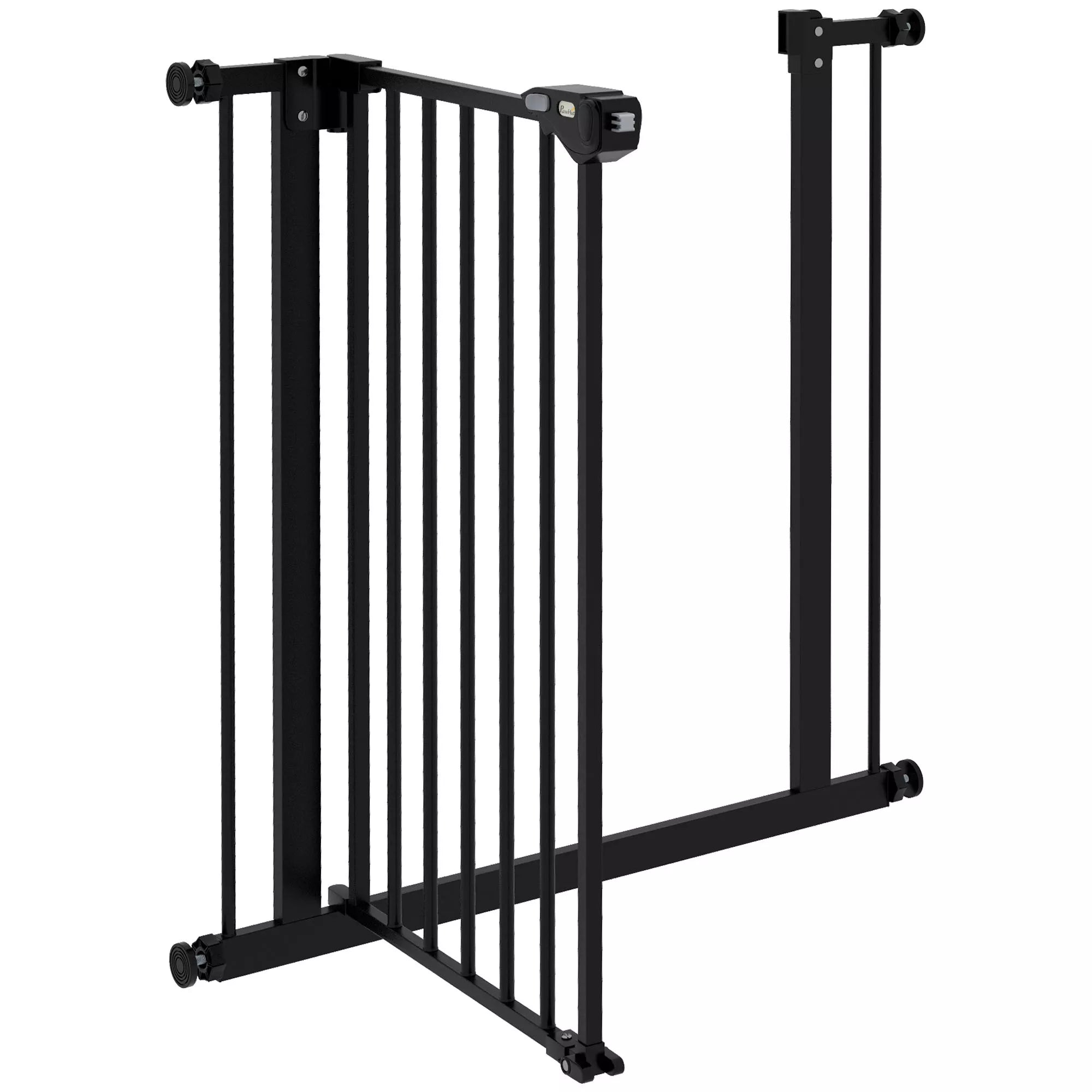 Apsauginiai varteliai šunims, barjeras augintiniams, metalas, plastikas, 74-80 cm, juodi