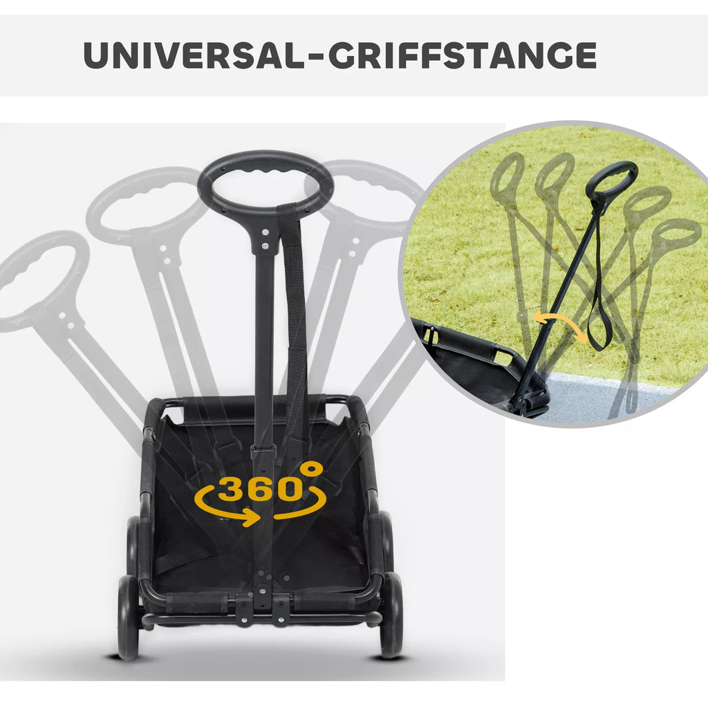 Vežimėlis šunims, sulankstomas šunų vežimėlis mažiesiems šunims iki 4 kg, sulankstomas kačių vežimėlis su rankena, plaunama pagalvėlė, saugos dirželiai, daiktadėžė, 4 ratai, juodas