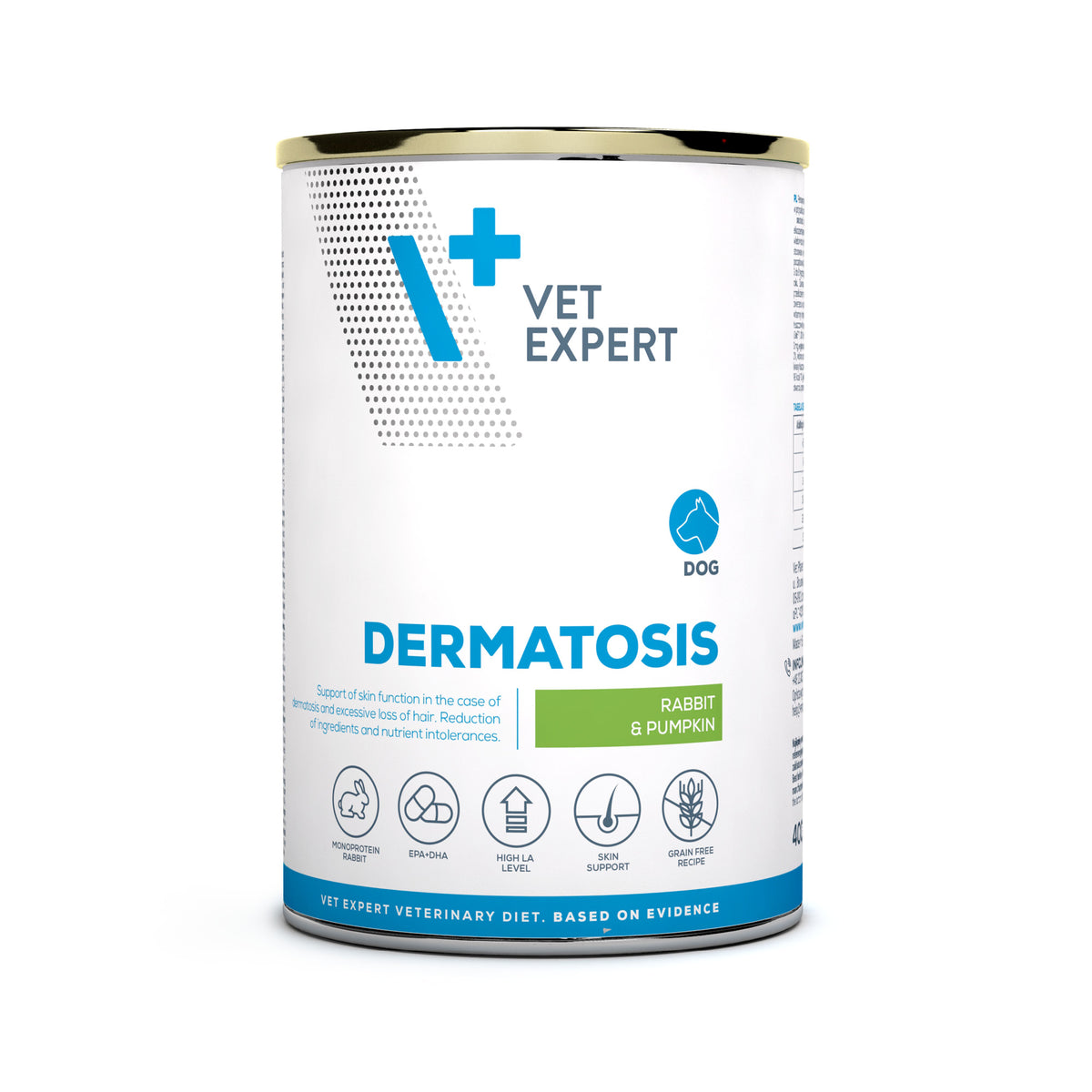 VetExpert Veterinary Diet Dermatosis dog Rabbit&Pumpkin 400g kons.