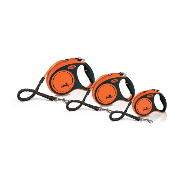 Flexi Xtreme oranžinis juostinis pavadėlis 5m
