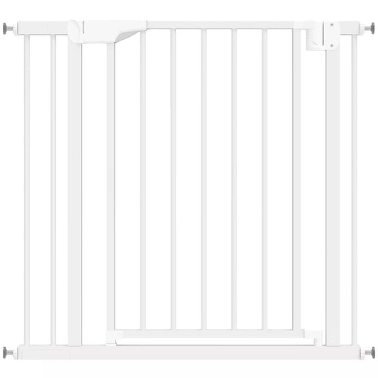 Apsauginiai varteliai, laiptų ir durų užtvaras su automatiniu uždarymu be gręžimo, 76-89x76 cm, balta