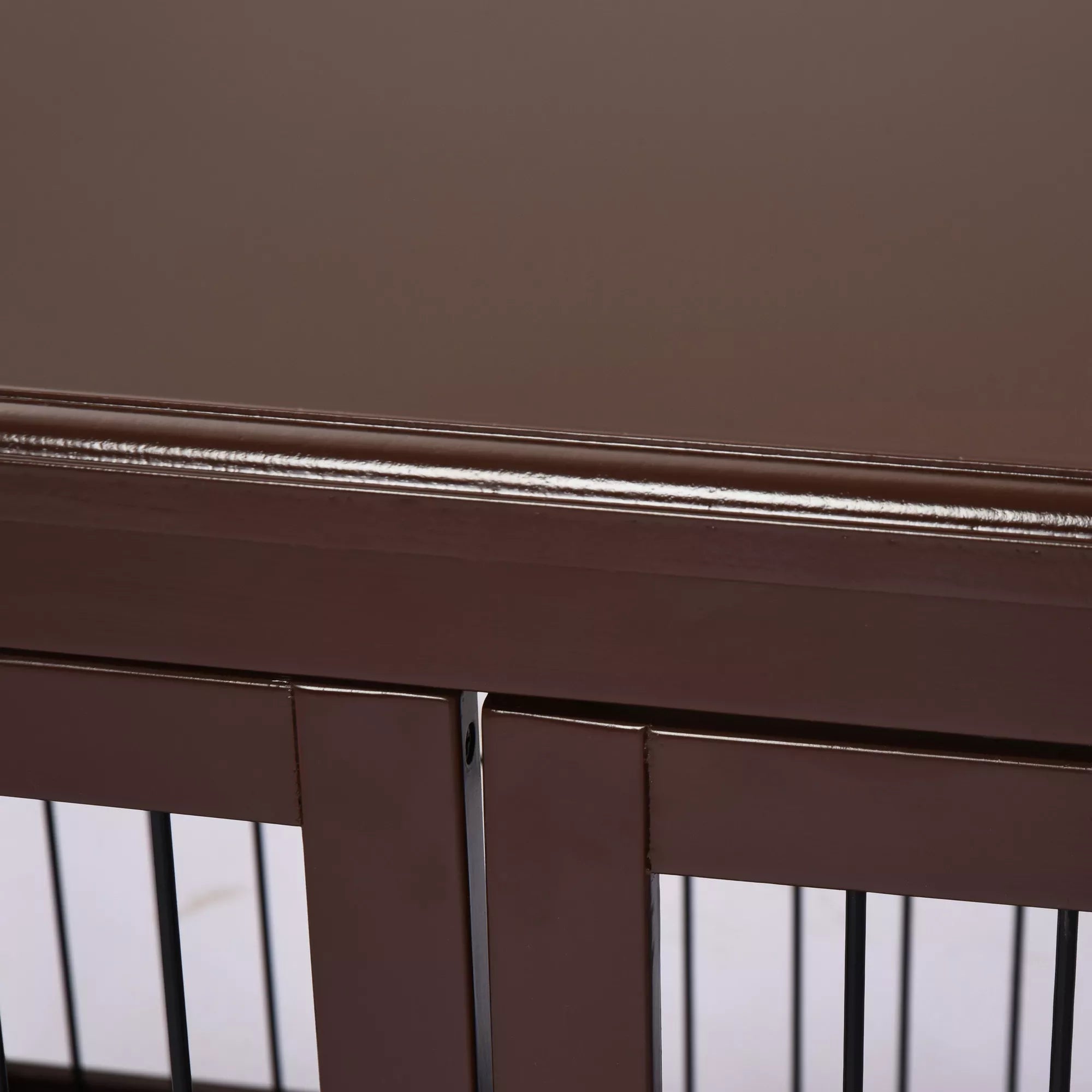 Suņu būris, 2 ieejas, slēdzams, MDF un metāls, 58,4 x 81,3 x 66 cm, melns