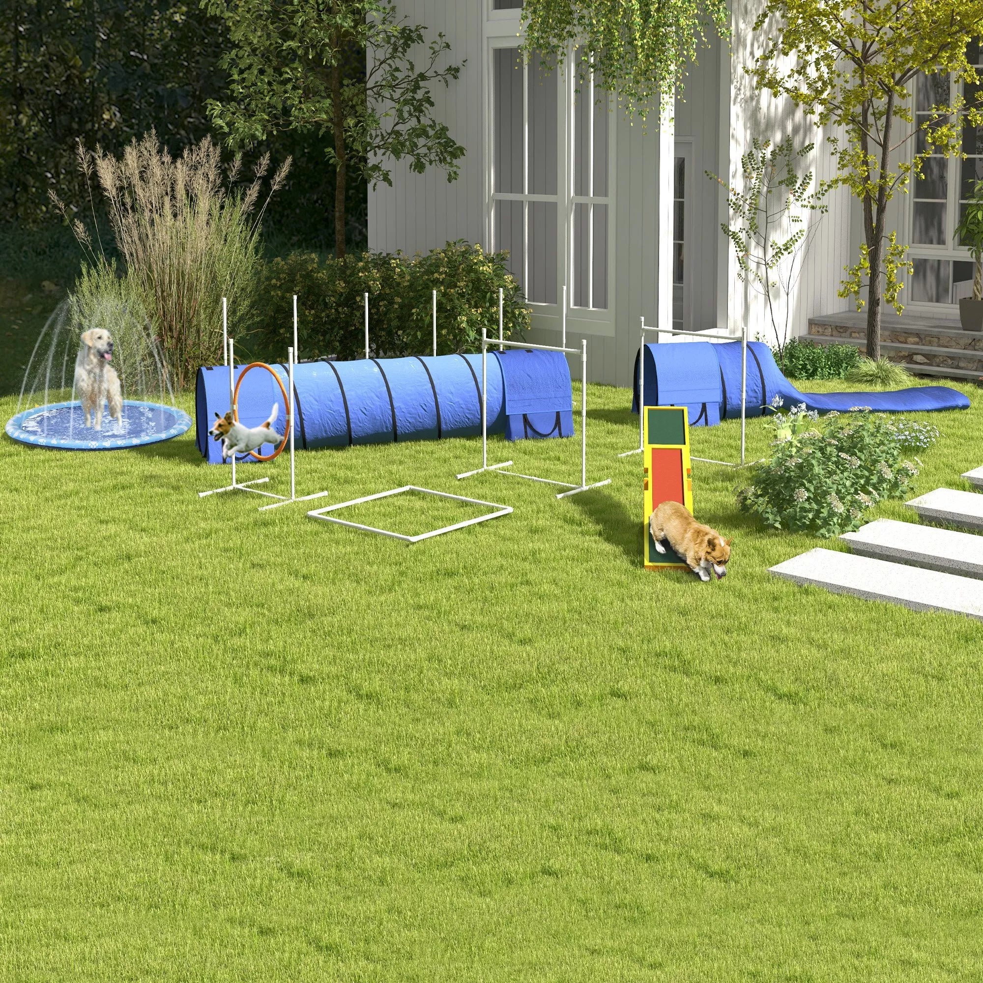 Šunų balansyras Agility treniruotėms, neslystantis, atlaiko iki 50 kg, 180 x 30 x 30 cm