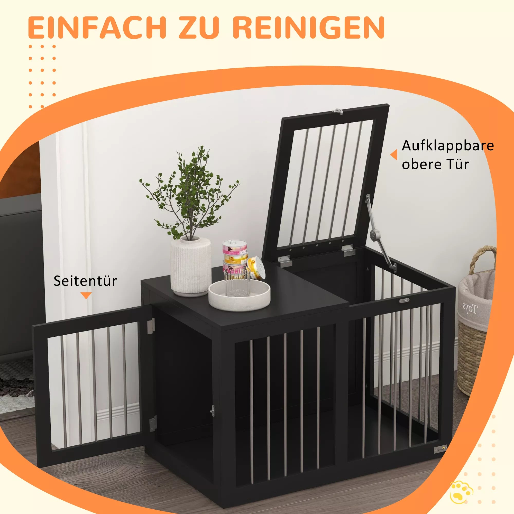 Suņu būris Suņu būris Suņu transportēšanas kaste, 2 durvis, slēdzama, tērauda režģis, 80 cm x 50 cm x 56,5 cm, melna