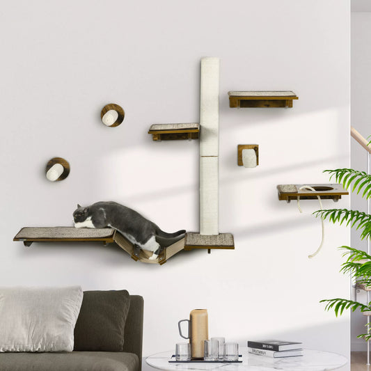 Kačių laipiojimo rinkinys, laipiojimo siena, 8 dalių, iki 8 kg, tvirtas, ruda/kreminė balta