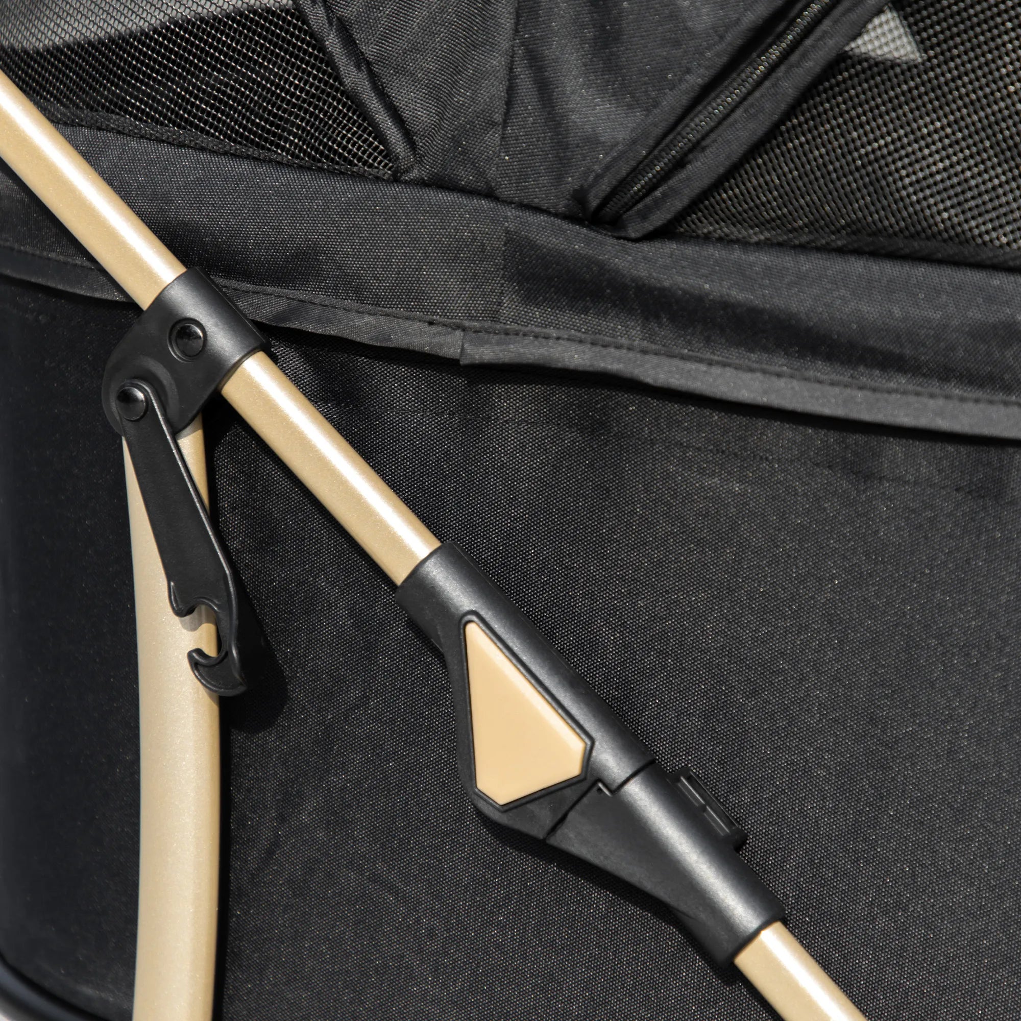 2in1 suņu ratiņi un transportēšanas soma līdz 10 kg, salokāmi, sieta logs, apakšējā soma 82 cm x 49,5 cm x 98 cm, melna