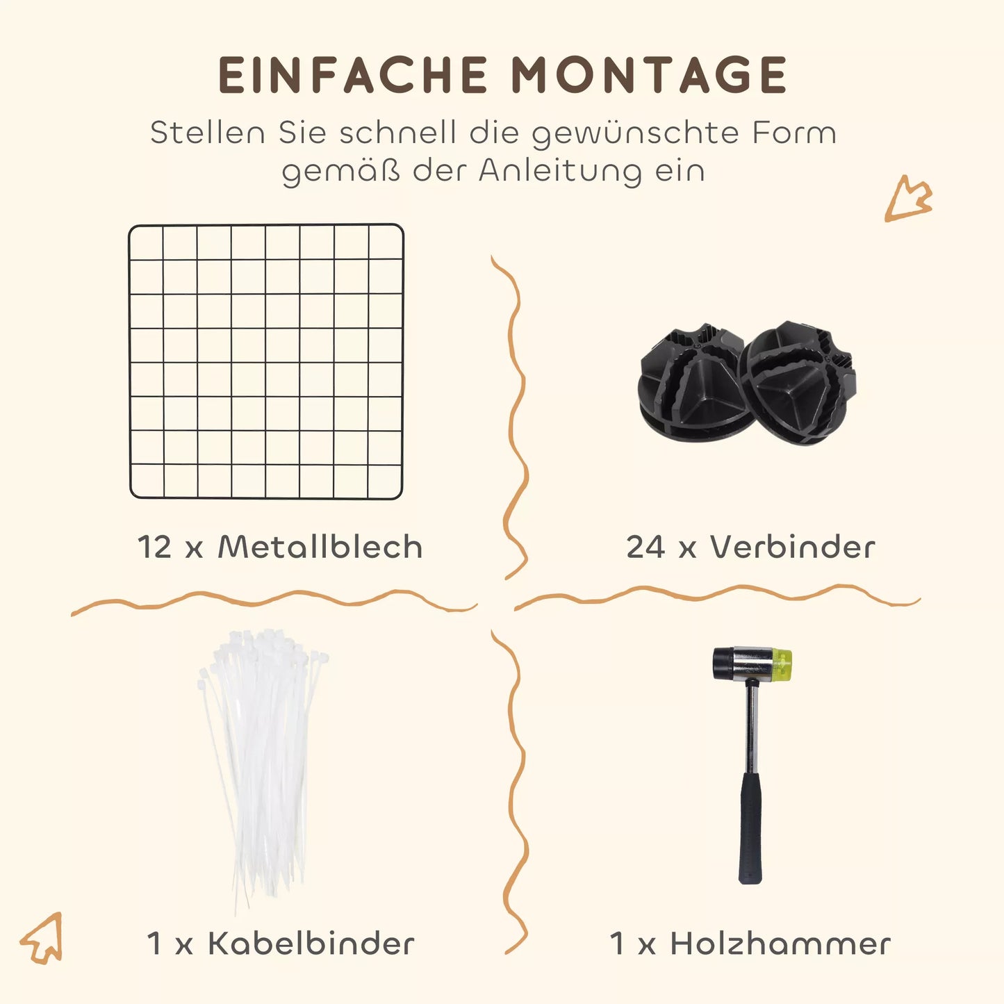 Metalinės grotelės aptvaras smulkiems gyvūnams, lauko aptvaras, maniežas, narvas, lanksčiai formuojamas, juodas, 106 x 73 x 36 cm