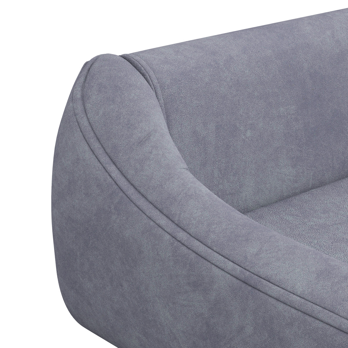 Sofa šunims su nuimama pagalve, aksominė, šunims iki 25 kg, 102x58,5x42,5 cm, pilka