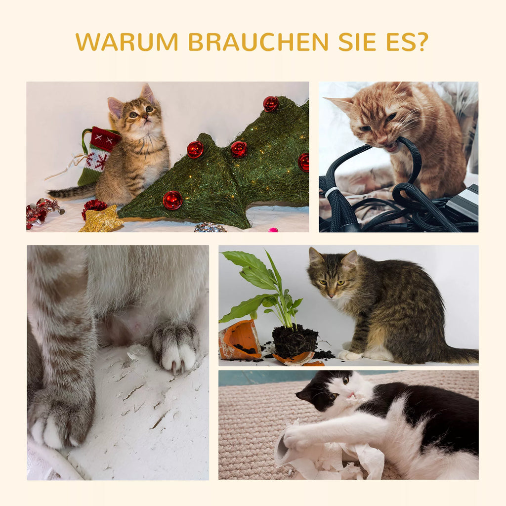 Kačių draskyklė su hamaku, su lubų įtempikliu, iki lubų, 40 cm x 40 m x 250 cm, Pilka + Kreminė balta