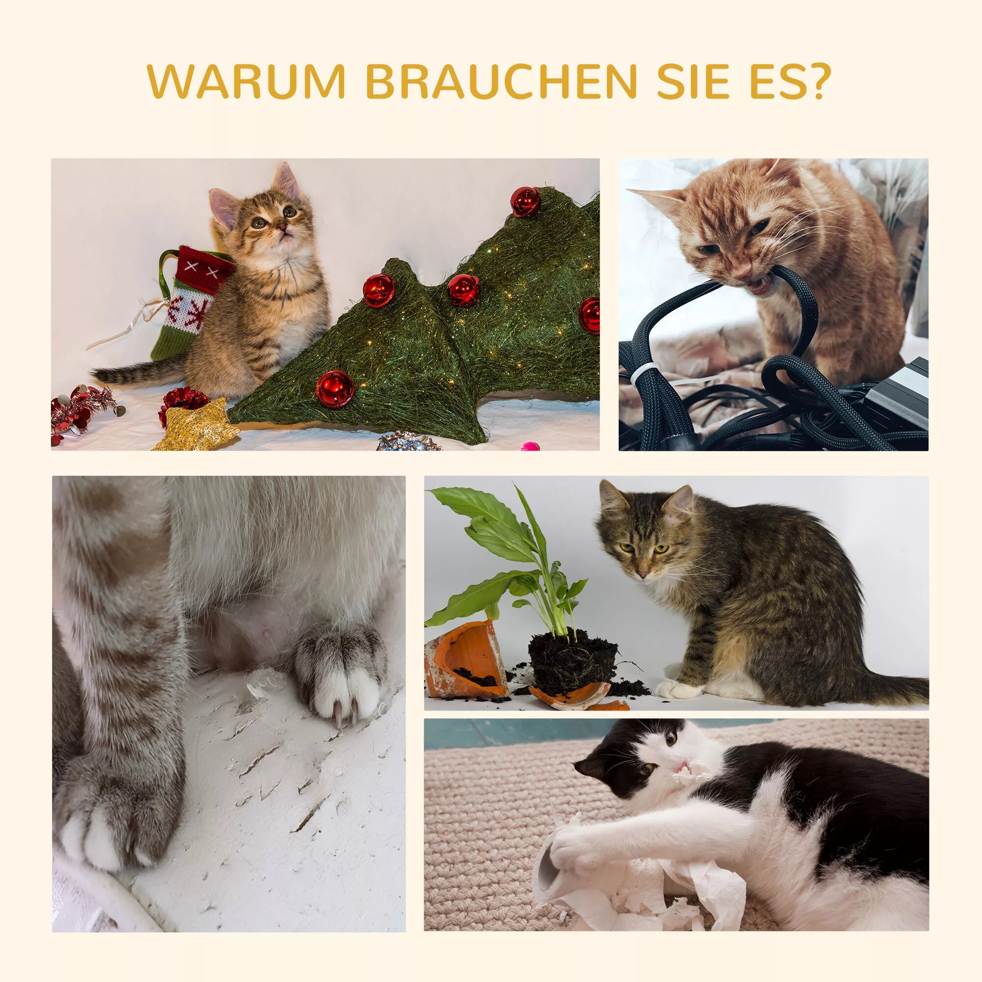 Kačių draskyklė su hamaku, su lubų įtempikliu, iki lubų, 40 cm x 40 m x 250 cm, Pilka + Kreminė balta