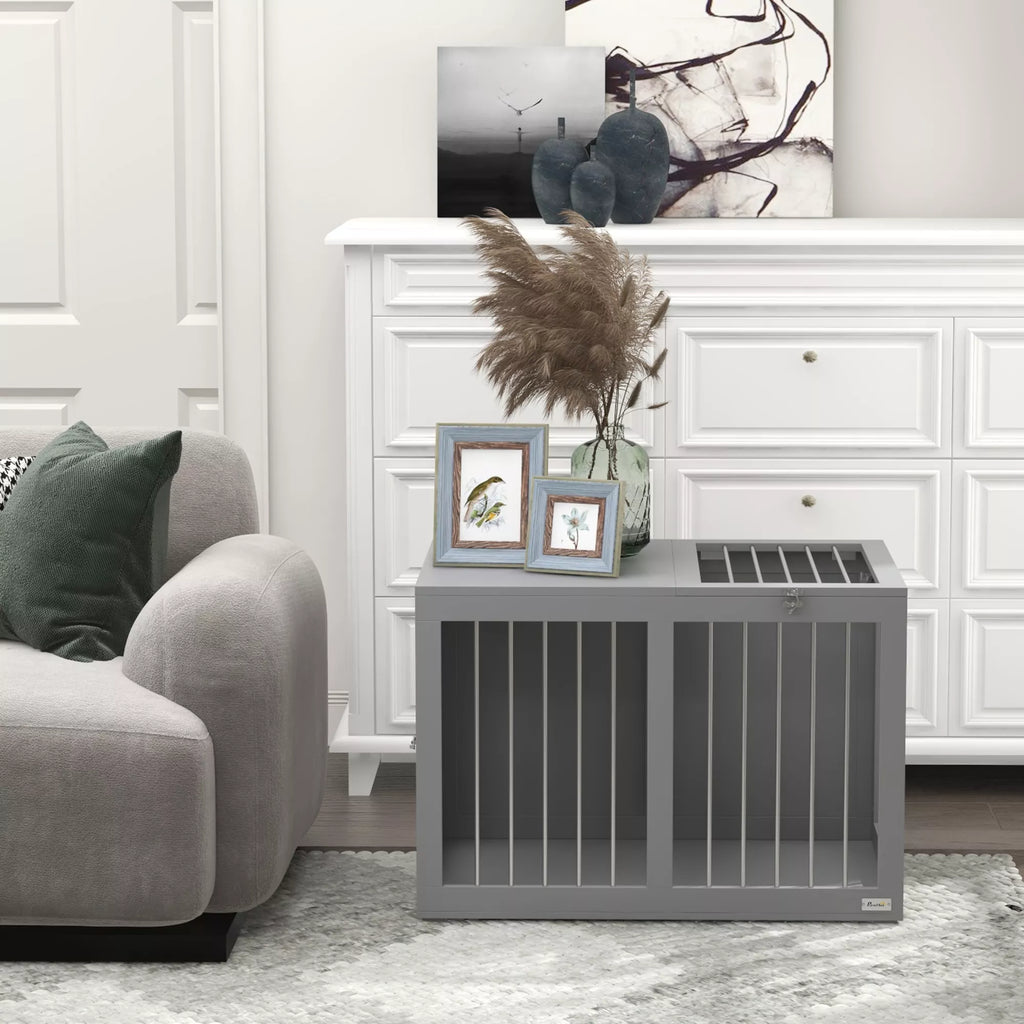 Suņu būris, suņu transportēšanas kaste, 2 durvis, slēdzamas, tērauda režģis, 80 cm x 50 cm x 56,5 cm, pelēks