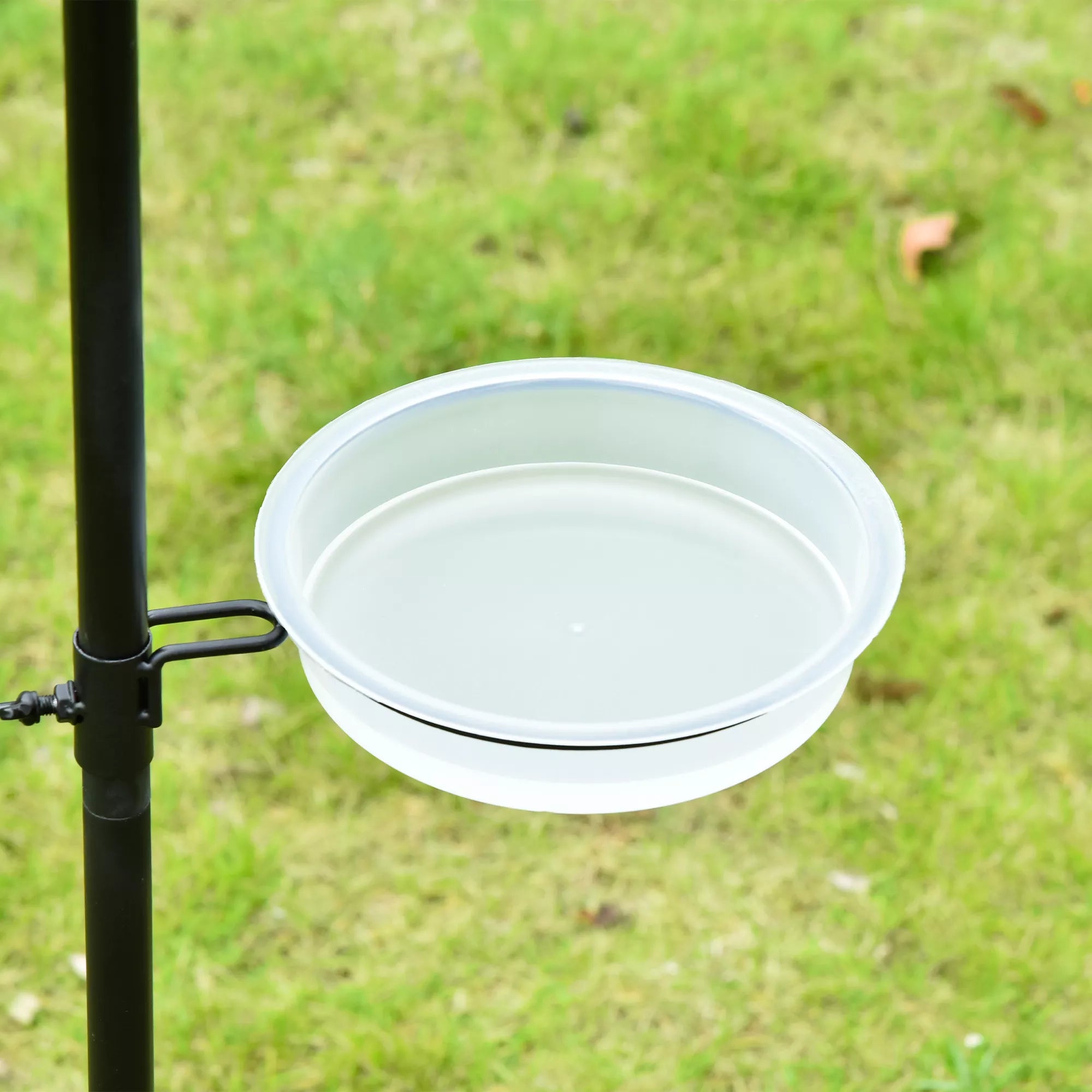 Putnu barotavas komplekts no tērauda, ​​augstums 208 cm, ar 4 āķiem, putnu dzirdinātava, barošanas šķīvis, pilns barošanas kāts, barošanas stacija, melna