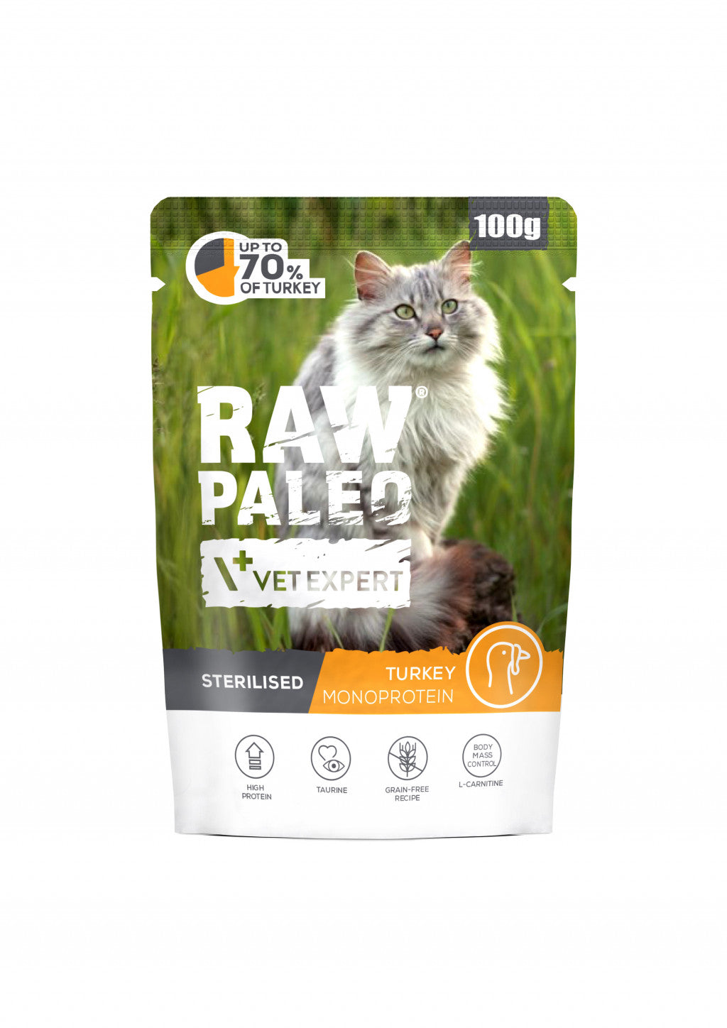 Raw Paleo sterilised Turkey pouch 100g