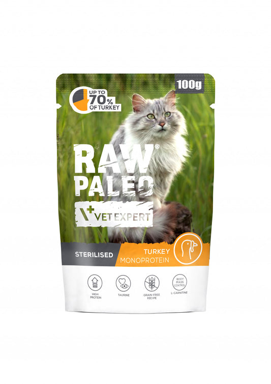 Raw Paleo sterilised Turkey pouch 100g