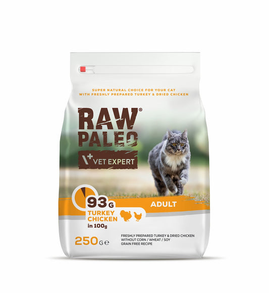 RAW PALEO Adult Cat Turkey&Chicken 250g
