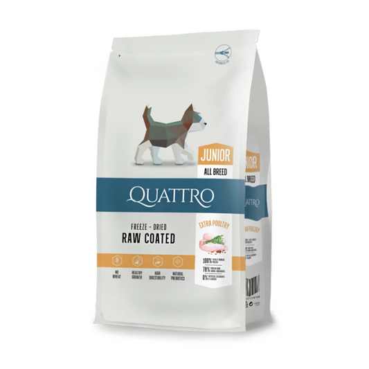 Quattro Junior Sausas pašaras jauniems šunims su paukštiena