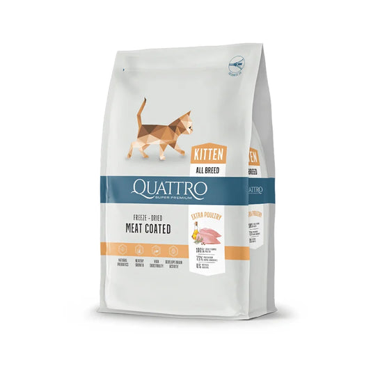 Quattro Kitten Sausas pašaras kačiukams su paukštiena 1.5 kg