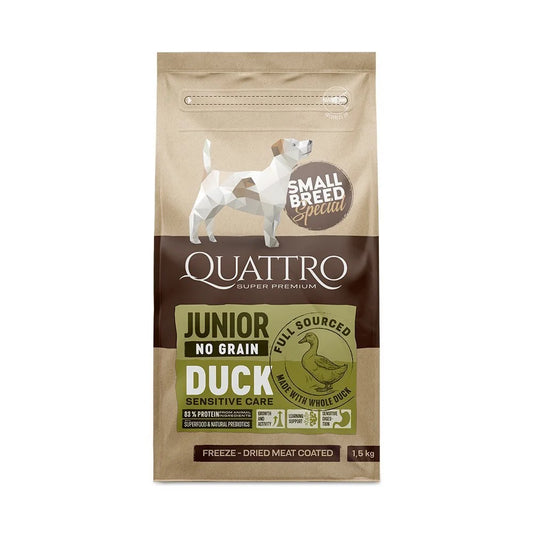 Quattro Small Breed Junior Sausas pašaras jauniems mažų veislių šunims su antiena