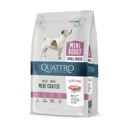 Quattro Mini Lamb Sausas pašaras mažų veislių šunims su ėriena