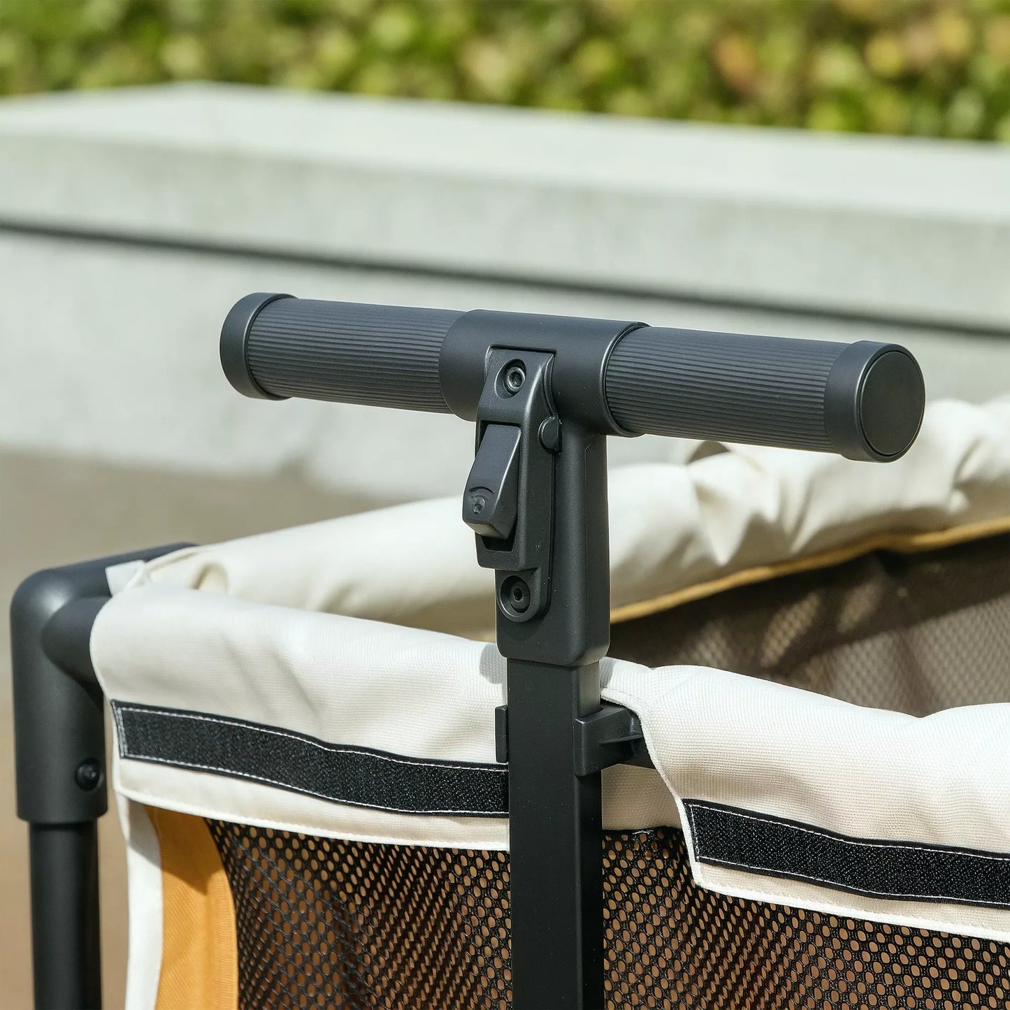 Sulankstomas šunų vežimėlis šunims ir katėms iki 30 kg, 110 x 65 x 102 cm, rudas