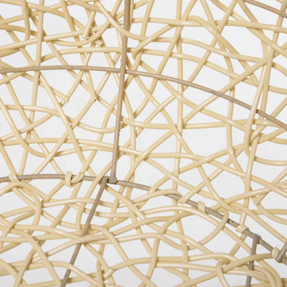 Katės lova iš rotango, katės namelis su pagalvėle, katės krepšys, šuns lova, katės miego vieta, šuns namelis, gyvūno lova katėms ir šunims, smėlio spalvos, Ø56 x 35 cm