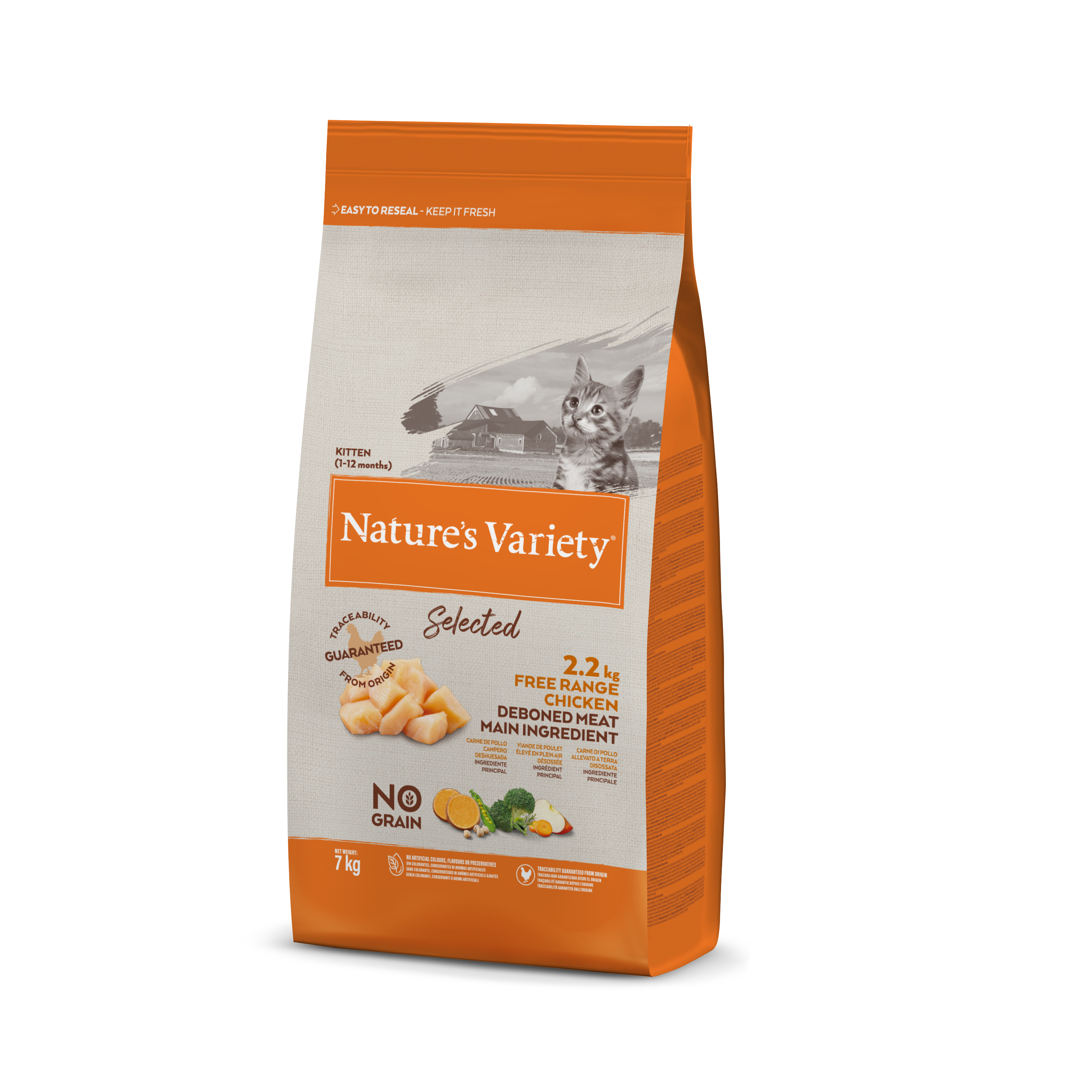 Nature's Variety Selected Kitten (vištiena) 7 kg