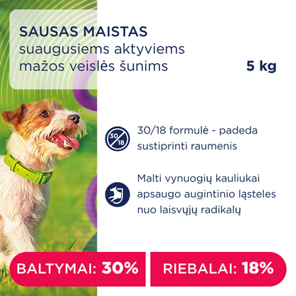 CLUB 4 PAWS PREMIUM ACTIVE. VISAVERTIS SAUSAS PAŠARAS SUAUGUSIEMS AKTYVIEMS MAŽŲ VEISLIŲ ŠUNIMS
