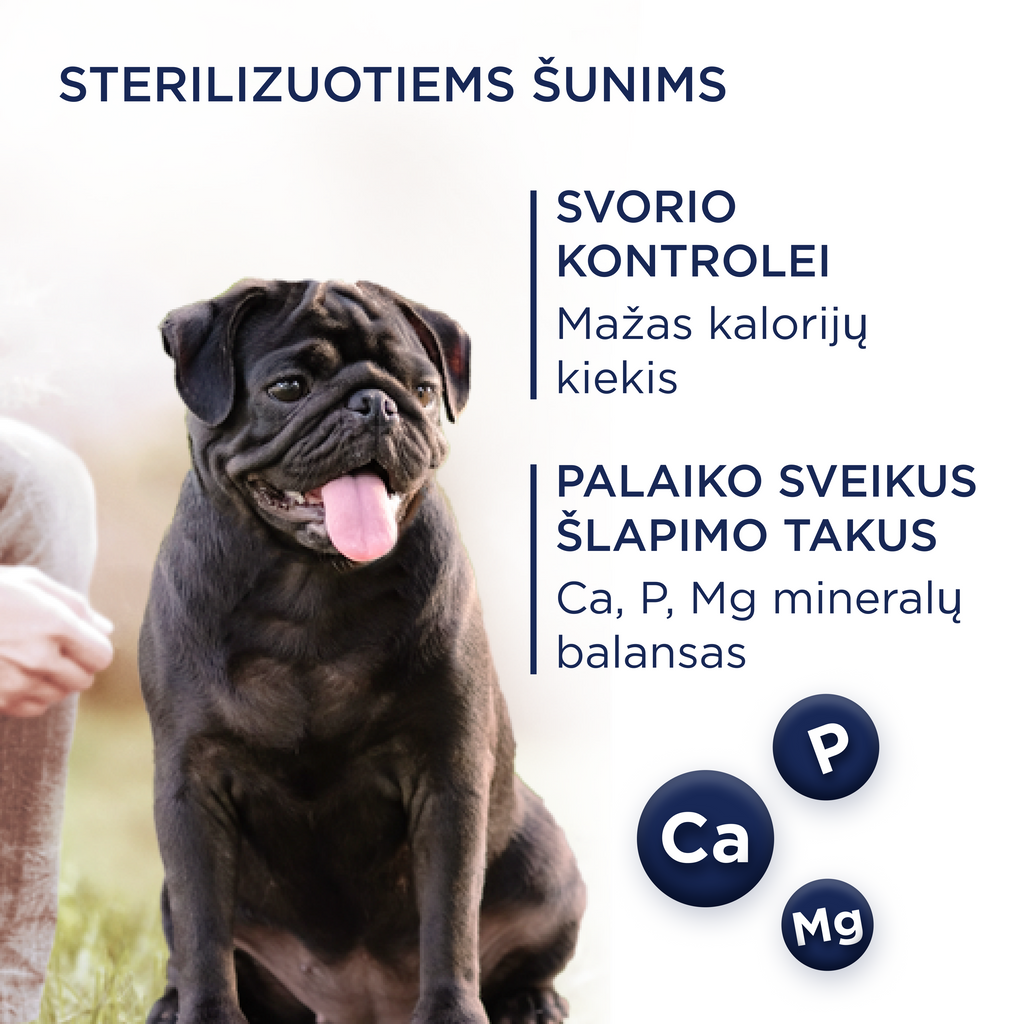 CLUB 4 PAWS Premium weight control. Pilnvērtīga sausā barība pieaugušiem mazu šķirņu, sterilizētiem un ar aptaukšanās risku. Ar augstu tītaru saturu.