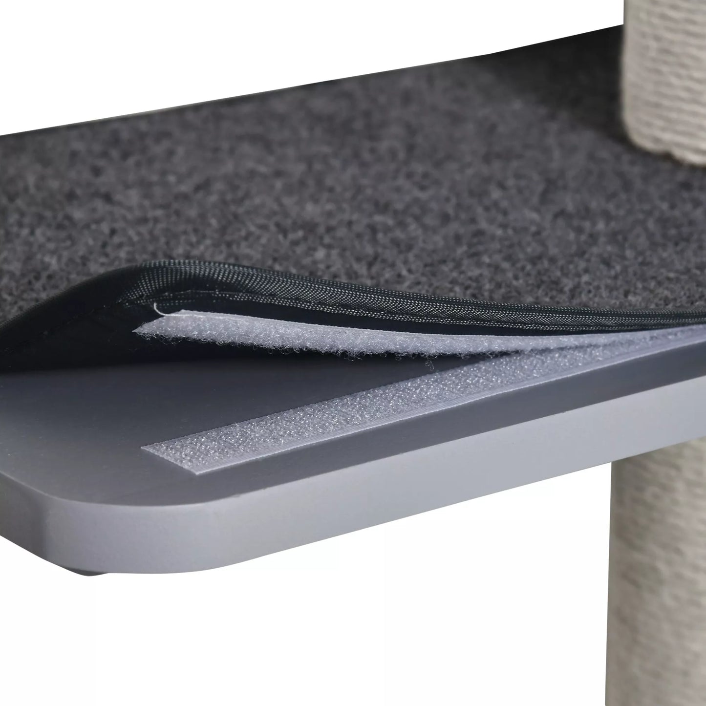 PawHut Katės draskyklė ant sienos, katės laipiojimo siena, baldai katėms ant sienos, linksma laipiojimo vieta katėms, montuojama ant sienos, medinė, šviesiai pilka+smėlio spalvos, 66 x 28 x 137 cm