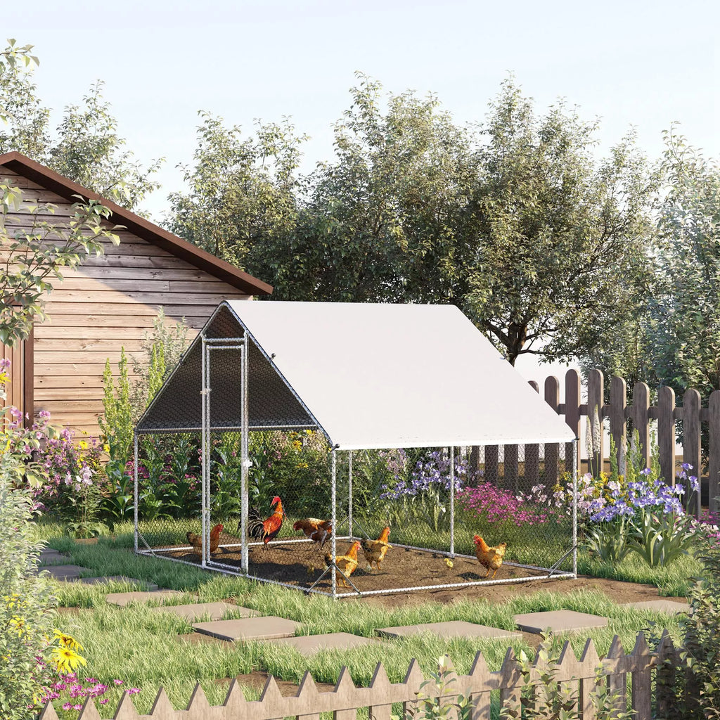 Vistu kūts, āra aploks, putnu būris ar saules nojumi, āra aploks 4-6 vistām, pīlēm, trušiem, 3 x 2 x 2 m