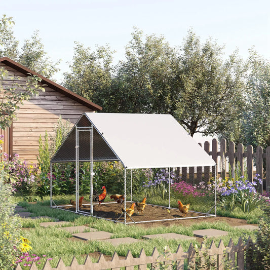 Vištidė, lauko aptvaras, paukštidė su stogine nuo saulės, lauko gardas 4-6 vištoms, antims, triušiams, 3 x 2 x 2 m