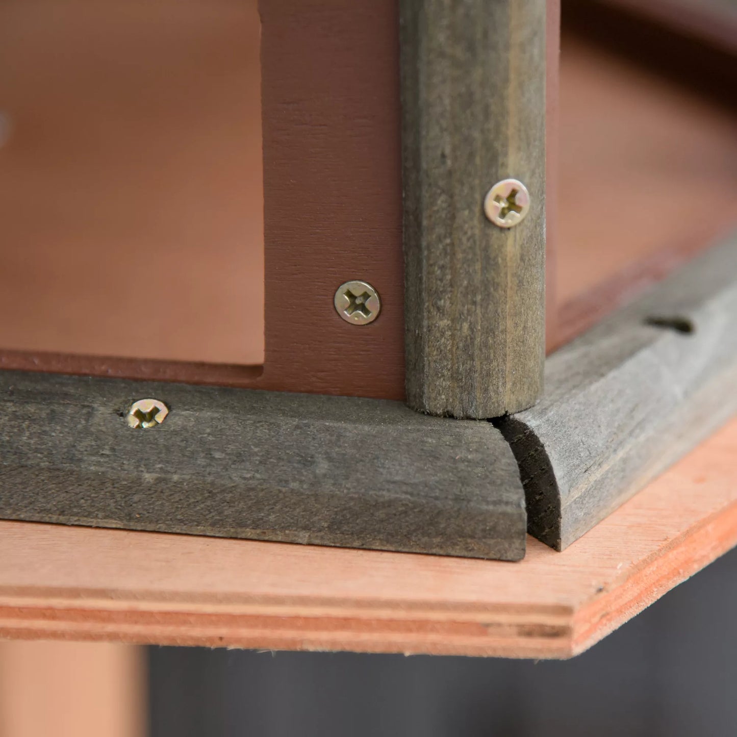 Paukščių namelis su stovu, atsparus oro sąlygoms paukščių lesykla su neperšlampamu stogu, medinė lesykla laukiniams paukščiams, Ø52 x 130A cm, natūrali