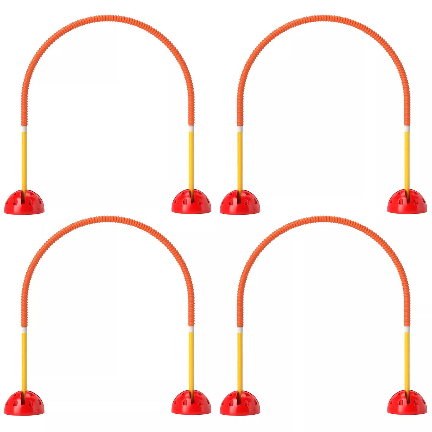 Šunų tinkamumo įrangos rinkinys su 4 reguliuojamomis durimis, nešimo krepšiu, geltonos ir oranžinės spalvos