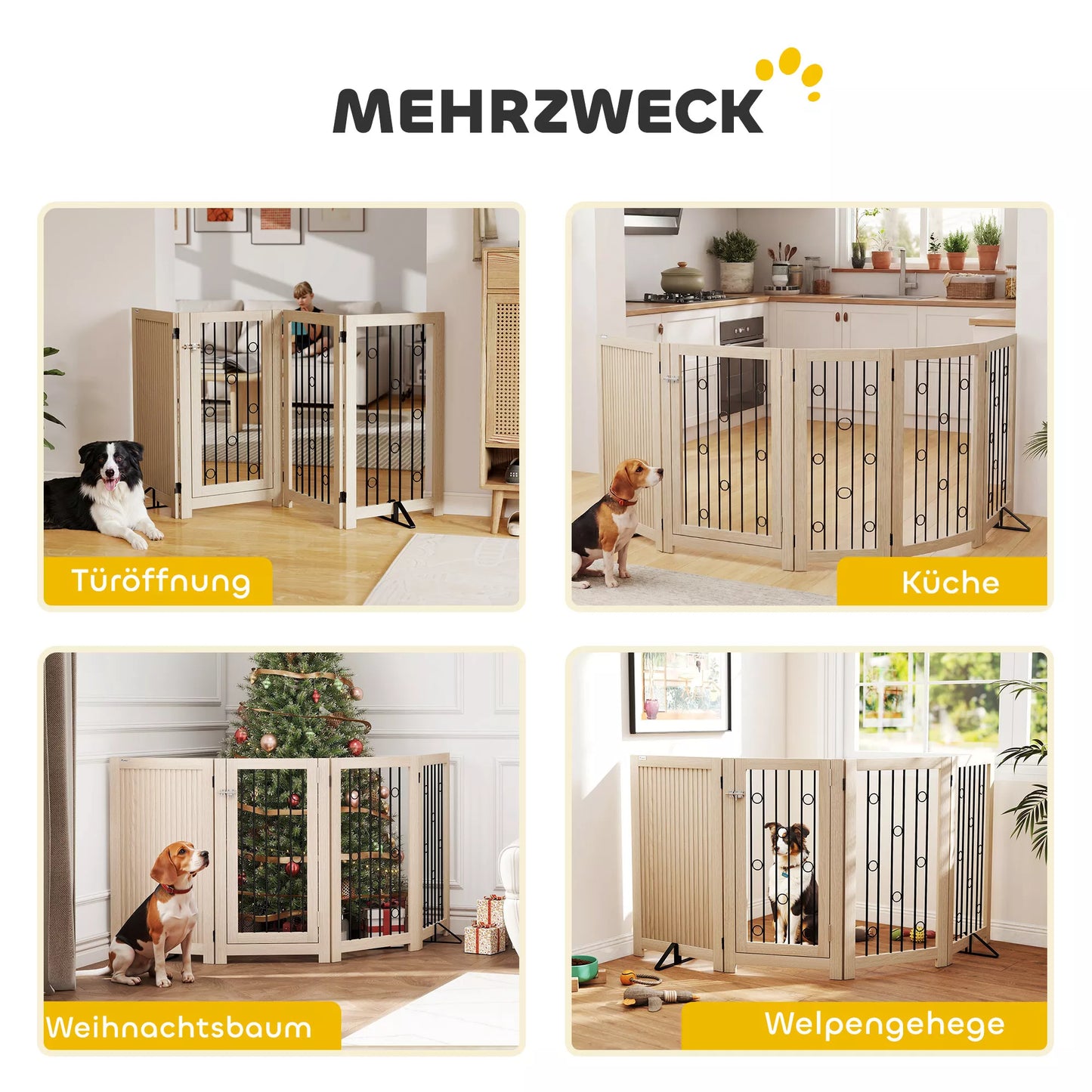 Atskirai stovinti naminių gyvūnų vartai, šunų grotelės su durimis, 4 plokštės, skirtos koridoriui, laiptams, durų rėmams, MDF, plienas