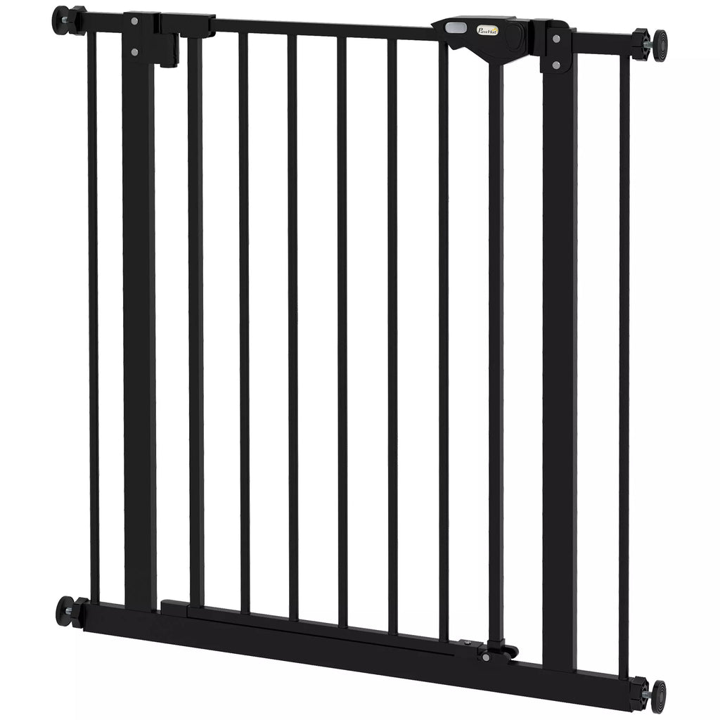 Apsauginiai varteliai šunims, barjeras augintiniams, metalas, plastikas, 74-80 cm, juodi