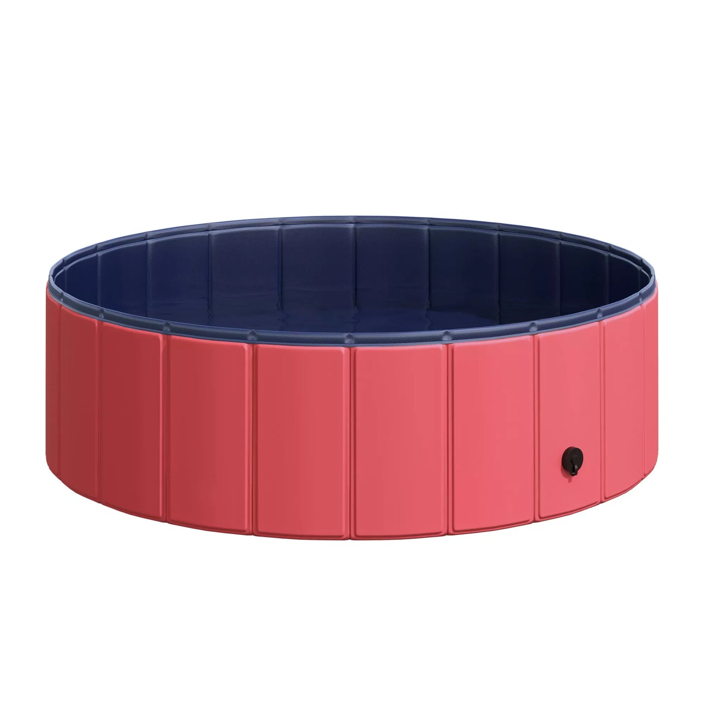 Sulankstoma vonia šunims Vonios baseinas šunims Plaukimo baseinas Vandens baseinas šunims ir katėms Plaukimo baseinas Plastikas + mediena Raudona Ø100 x H30 cm