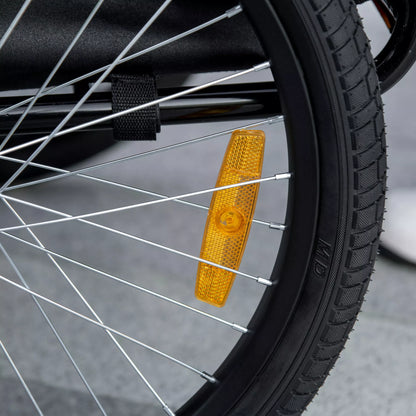 Šunų priekaba, sulankstomas dviračio priekaba šunims, atspari vandeniui, Oksfordo audinys, metalas, 140 x 71 x 83 cm, Raudona