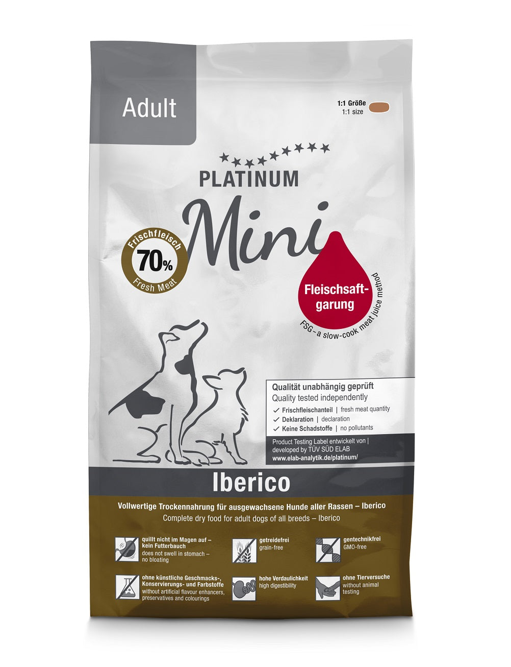 Platinum Adult Mini sausas pašaras mažų veislių šunims su Iberijos kiaulių mėsa 900 g