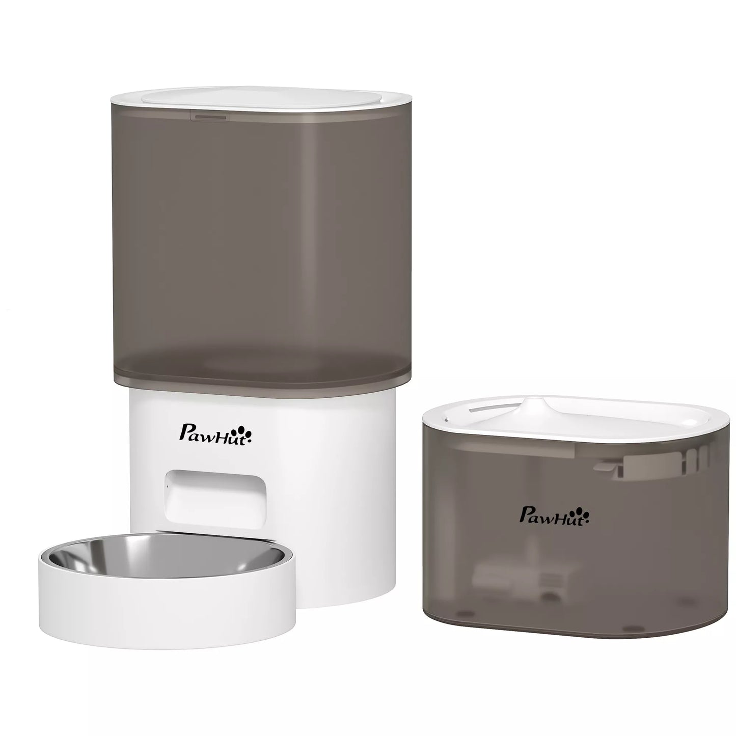Automatinis maisto ir 2,5 L vandens dalytuvas mažiesiems šunims, katėms, Baltas