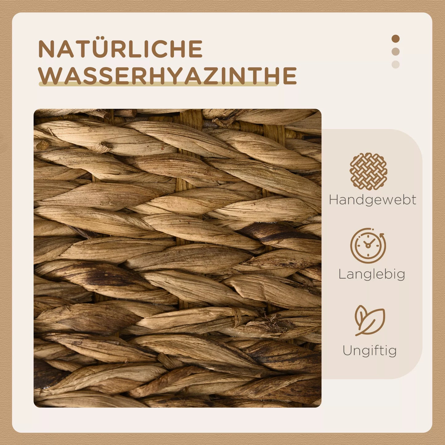 Kačių guolis su 3 lygiais, 3 įėjimais, Boho dizainu, su pagalvėlėmis, 40 cm x 40 cm x 73 cm, šviesiai rudas + kremas