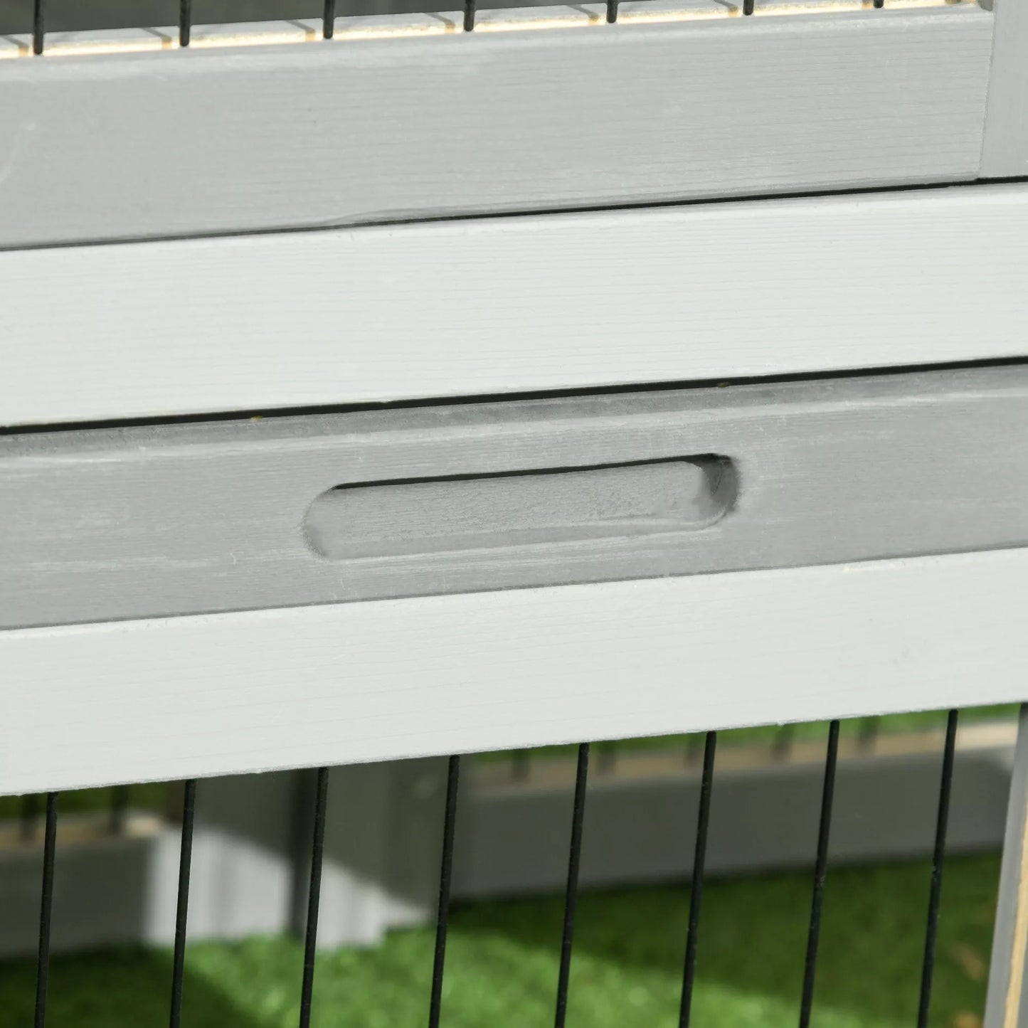 Mažų gyvūnų narvas su laisvu aptvaru Jūrų kiaulytės narvas Laisvas aptvaras Pilkas