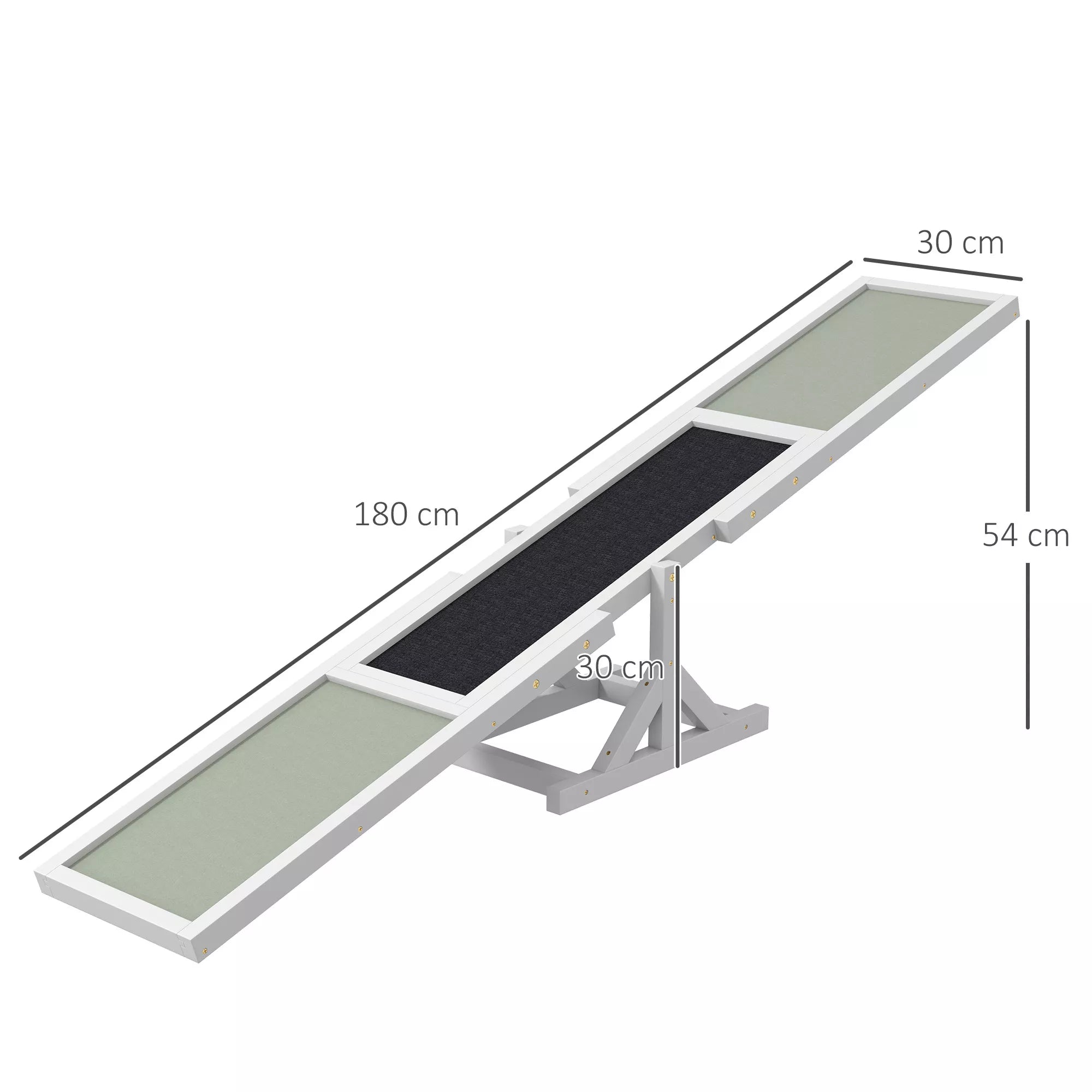 Šunų balansyras Agility treniruotėms, neslystantis, atlaiko iki 50 kg, 180 x 30 x 30 cm